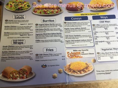 Online Menu of Skyline Chili Restaurant, Lima, Ohio, 45804 - Zmenu