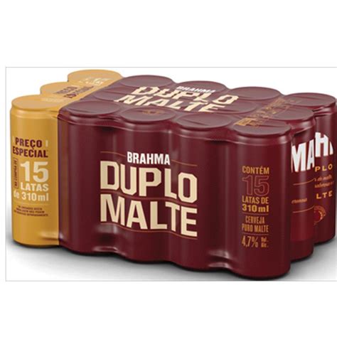 Cerveja Brahma Duplo Malte Lata Ml Pack Unidades Clube Extra