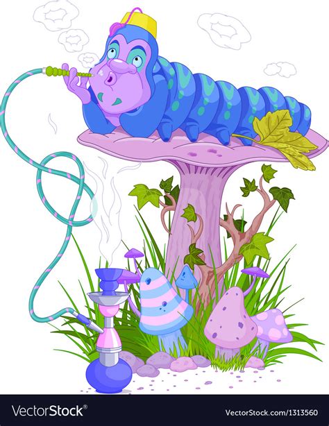 The Blue Caterpillar Royalty Free Vector Image