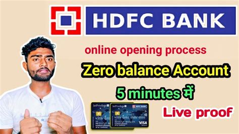 HDFC Zero Balance Account Opening Online 2023 HDFC Bank Zero Balance