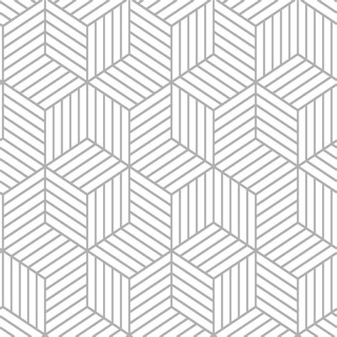 Add Bold Geometrics To Your Space With Stripped Hexagon White And Gray