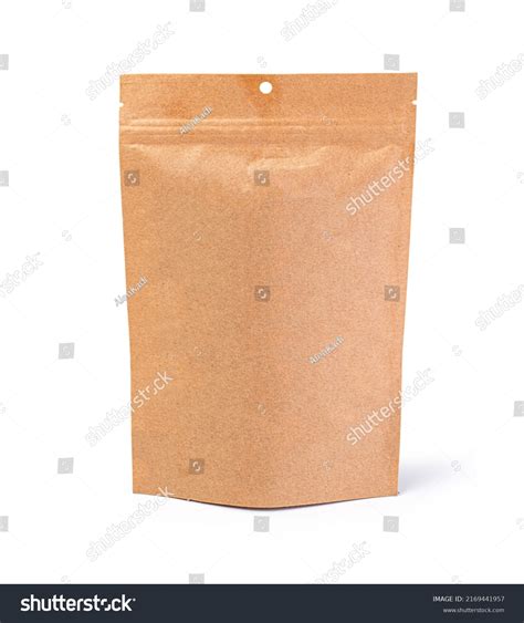 Craft Paper Bag Front View Isolated Stock Photo 2169441957 Shutterstock