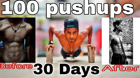 100 Pushups 30 Days Result Pushups Transformation Youtube