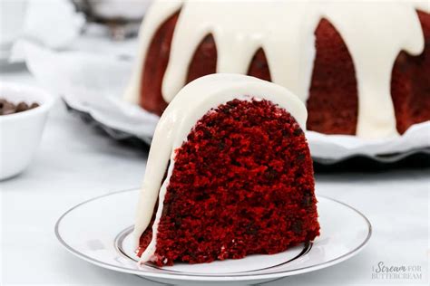 Red Velvet Pound Bundt Cake With Cream Cheese Glaze I Scream For