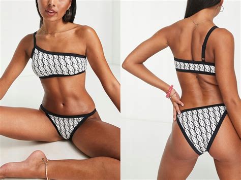 Calvin Klein Biała góra od bikini na jedno ramię S 13275144074 Allegro pl