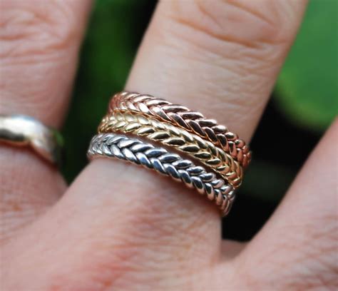 3mm Width 10k Yellow Gold Braid Ring