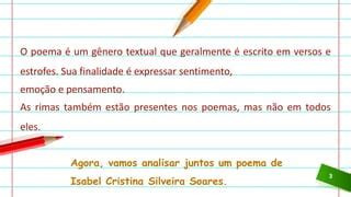 Poema E Suas Caracter Sticas G Nero Textual Ppt