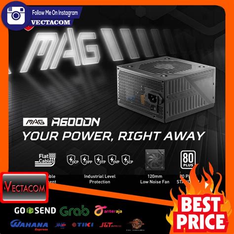 Jual PSU MSI MAG A600DN 600W 80 Plus Non Modular Jakarta Pusat