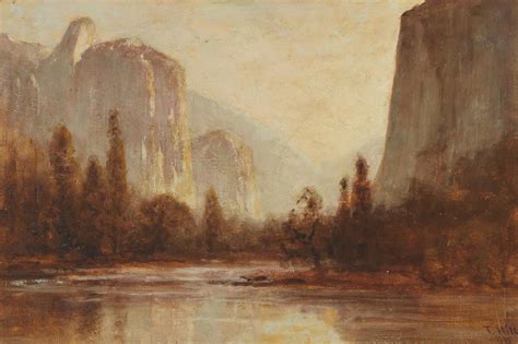 Lot Thomas Hill 1829 1908 Yosemite Landscape 1898 Oil On Board