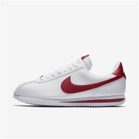 Nike Cortez Basic Leather White Gym Red Shoe Engine