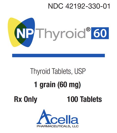 Np Thyroid® Thyroid Tablets Usp 60 Mg Acella Pharmaceuticals Shop