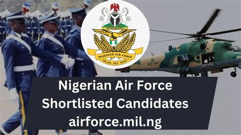 Nigerian Air Force Shortlisted Candidates 2024 2025 Naf Shortlist Pdf