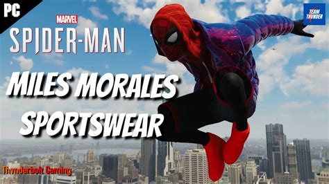 Miles Morales Sportswear Suit Mod Free Roam Gameplay Marvels Spider