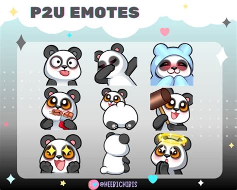 19 Panda Bear Twitch Emotes Pack 1 Etsy