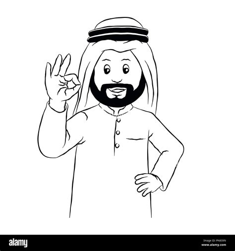 Arabic Man Clipart Black