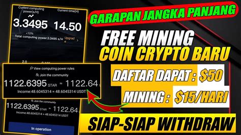 TANPA MODAL CUAN 15 HARI CUMA MINING COIN CRYPTO BARU GRATIS DI