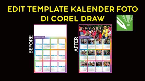 Edit Template Kalender Di Corel Draw YouTube