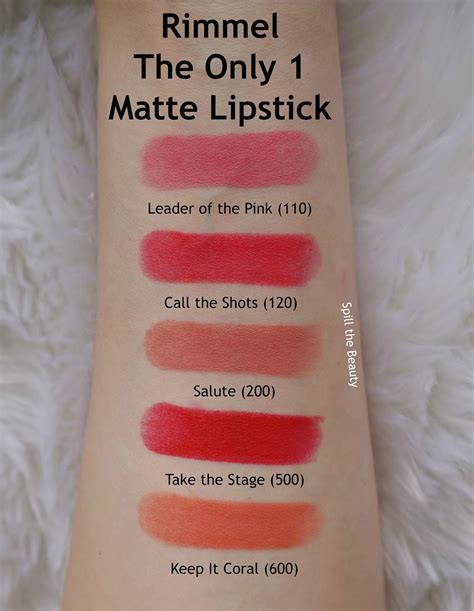 Rimmel The Only 1 Matte Lipstick Collection Review Swatches And Looks Spill The Beauty