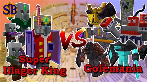 Super Illager King Vs Golemania Minecraft Mob Battle YouTube