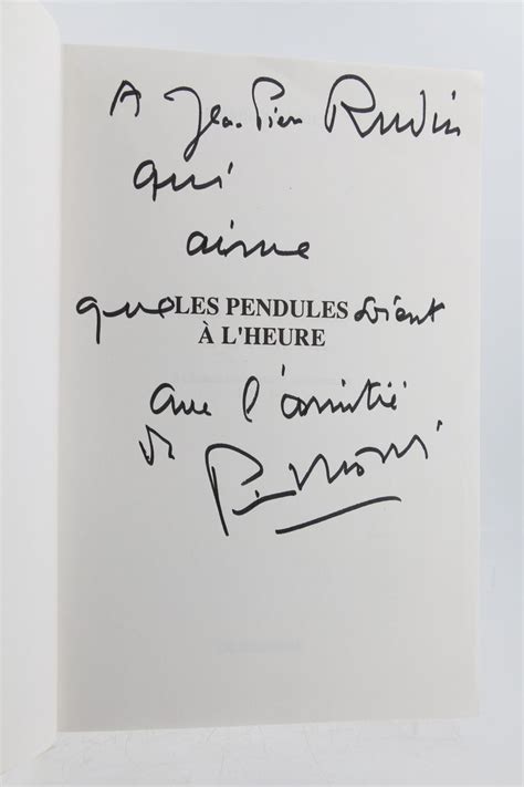 Monnier Les Pendules L Heure Autographe Edition Originale