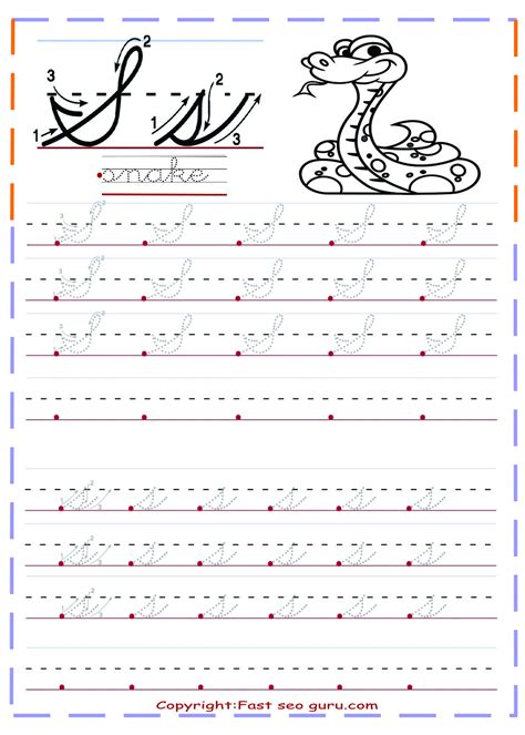 Cursive Handwriting Tracing Worksheets