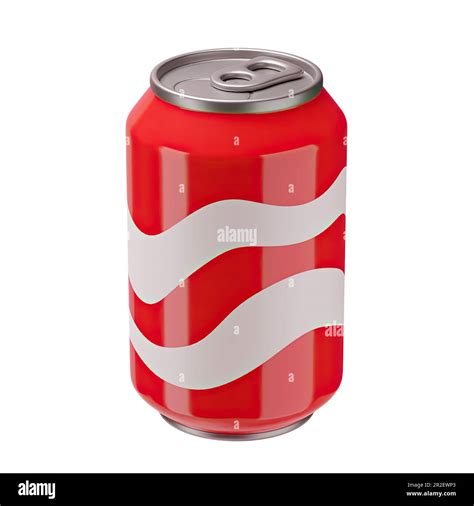 D Rendering Of A Red Tin Can Drink Fast Food Junk Unhealthy