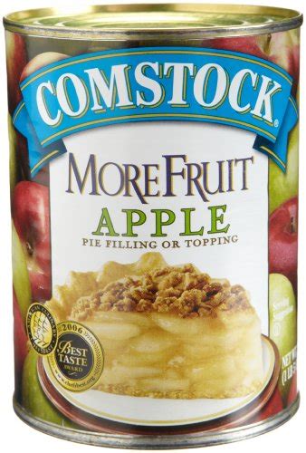 Comstock More Fruit Apple Pie Filling or Topping, 21-Ounce Cans (Pack of 6) - comstock pie ...