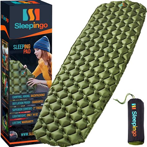 Sleepingo Ultralight Camping Sleeping Pad 145 Oz Large Compact For