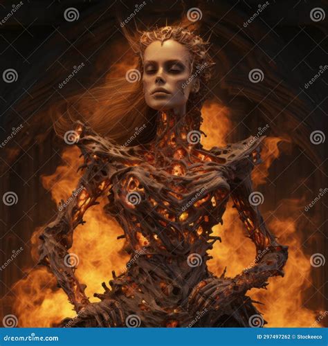 Supernatural Realism Elaborate Flame Outfit With Vray Tracing And