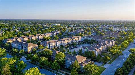 Aerial Drone Picture Of Housing Complex Background Drone Aerial View