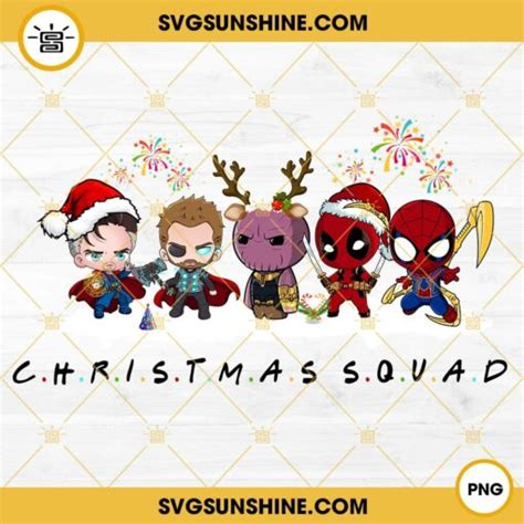 Superhero Christmas Friends Png Marvel Avengers Christmas Png Design File