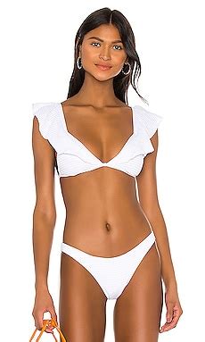 Eberjey Waves Graziela Bikini Top In White REVOLVE