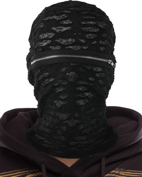 Camiaya Distressed Balaclava Shiesty Mask Full Face Knitted Balaclava