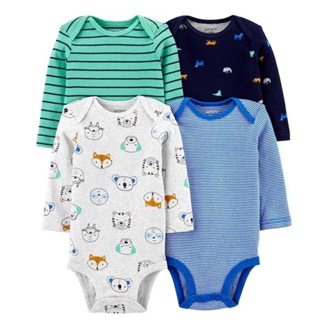 Kit 04 Bodys Carters Manga Longa Raposa Tam 18 Meses Shopee Brasil