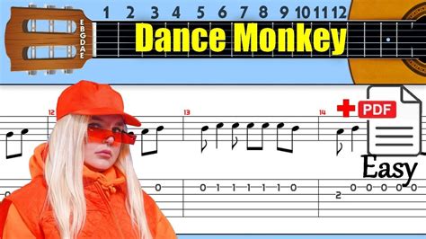 Tones And I Dance Monkey Guitar Tab Ukulele Tabs Songs Guitar Tabs