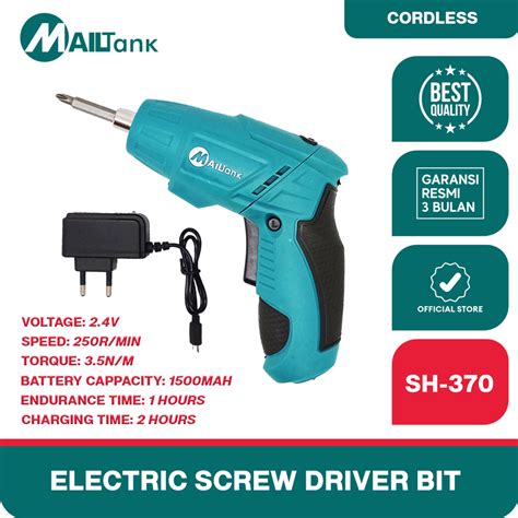 Jual Mailtank Sh370 Mesin Bor Obeng Baterai 2 4v Screwdriver Cordless