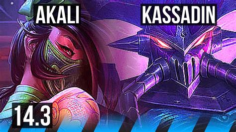 Akali Vs Kassadin Mid 68 Winrate Legendary 1237 Br