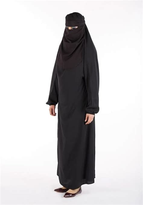 Muslim Islamic Women Full Length Plain Burka Burqa With Face Cover Veil