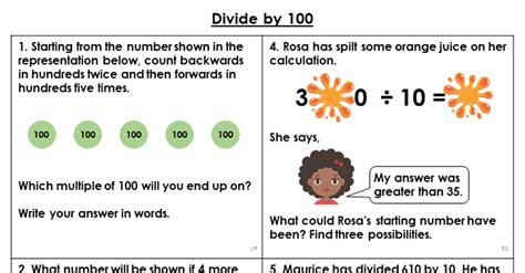 Year 4 Divide By 100 Lesson Classroom Secrets Classroom Secrets