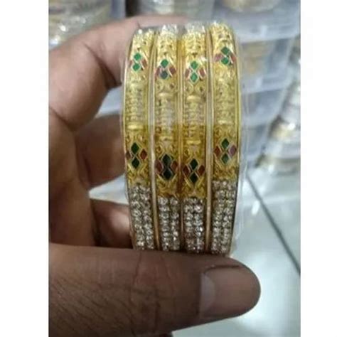 Fancy Party Wear Brass Bangle Packaging Type Box At Rs Set In Rajkot