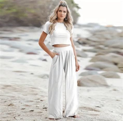 Casual Matching Two Piece Set Short Sleeve T Shirt Wide Leg Temu