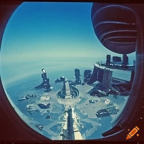 Vintage Secret Nasa Mission Slides Depicting Alien Spaceport City On