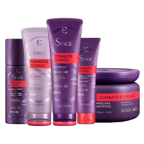 Melhores Produtos Para Frizz - Kit Eudora Siáge Combate o Frizz - 5 Produtos | Siage combate o frizz ...