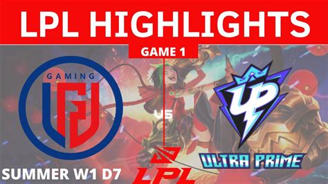 LGD Vs UP HIGHLIGHTS Week 1 Day 7 LPL Summer Split 2021 Game 1