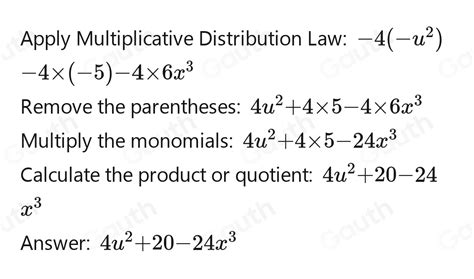 Solved Use The Distributive Property To Remove The Parentheses 4 U