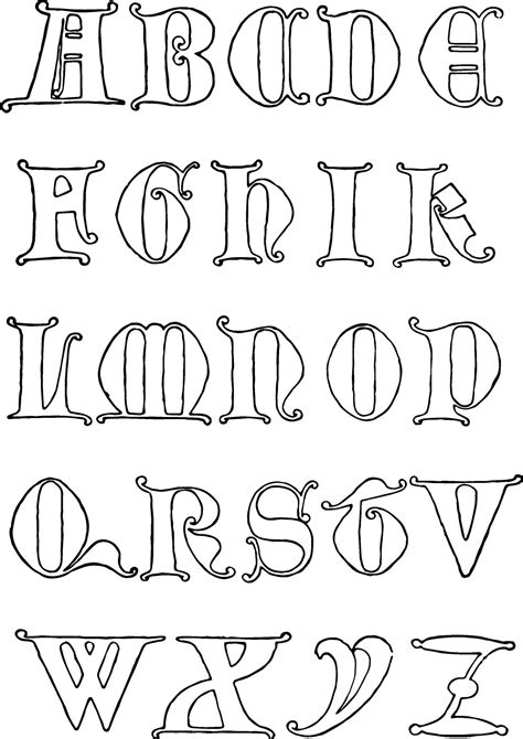 Gothic Uncial Alphabet Vintage Illustration 35070450 Vector Art At