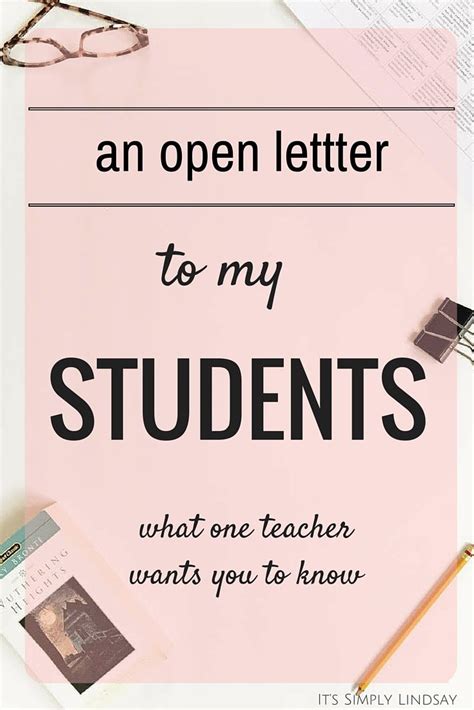 An Open Letter To My Students Its Simply Lindsay Letter To