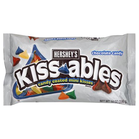 Hershey's Kisses Hershey's Kissables Mini Kisses, Candy Coated, 14 oz ...