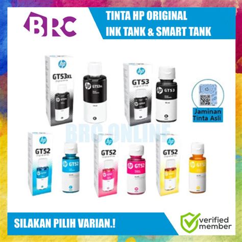 Jual Tinta HP Ink Tank Smart Tank GT53 GT52 GT51 XL Black Color