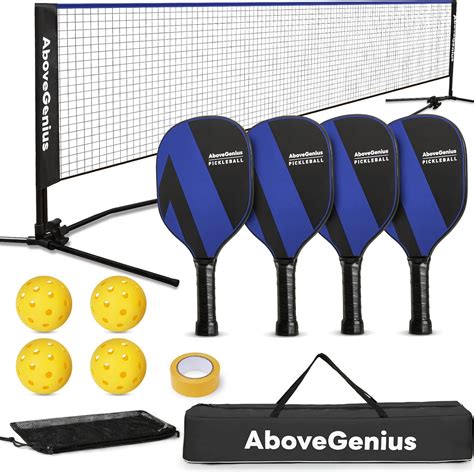 Amazon Abovegenius Pickleball Set With Net Pickleball Paddles